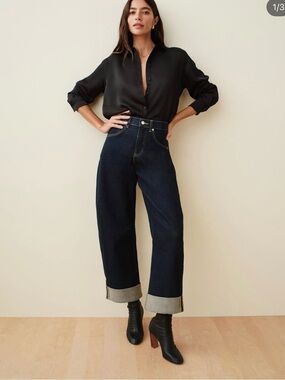 Mica Straight Leg Dark Wash Jeans with Sparkle
